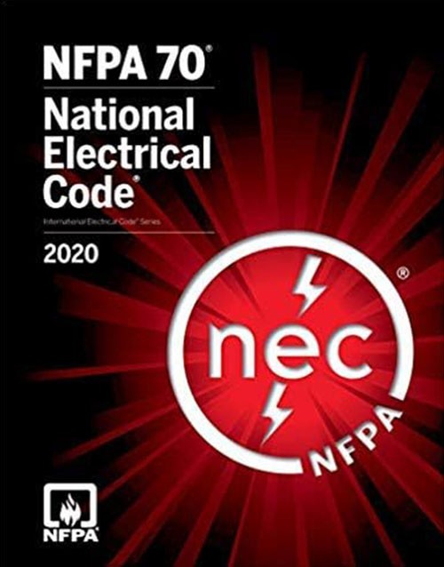 NFPA 70, National Electrical Code (NEC), 2020 Edition Book cover: ISBN 9781455922970