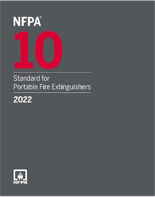 NFPA 10 Standard for Portable Fire Extinguishers 2022 Edition Book Cover: ISBN 9781455927791