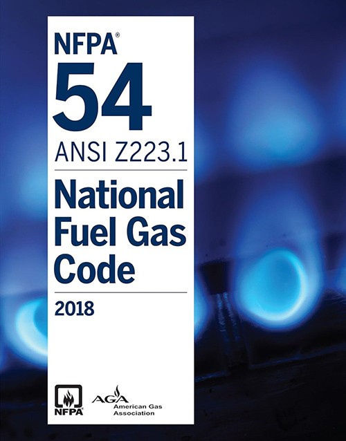 NFPA 54 ANSI Z223.1 National Fuel Gas Code 2018 Edition Book Cover, ISBN 9781455916672